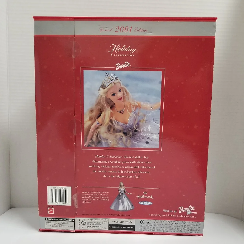 Barbie Special Edition 2001 Holiday Celebration Barbie Doll NIB Vintage Mattel